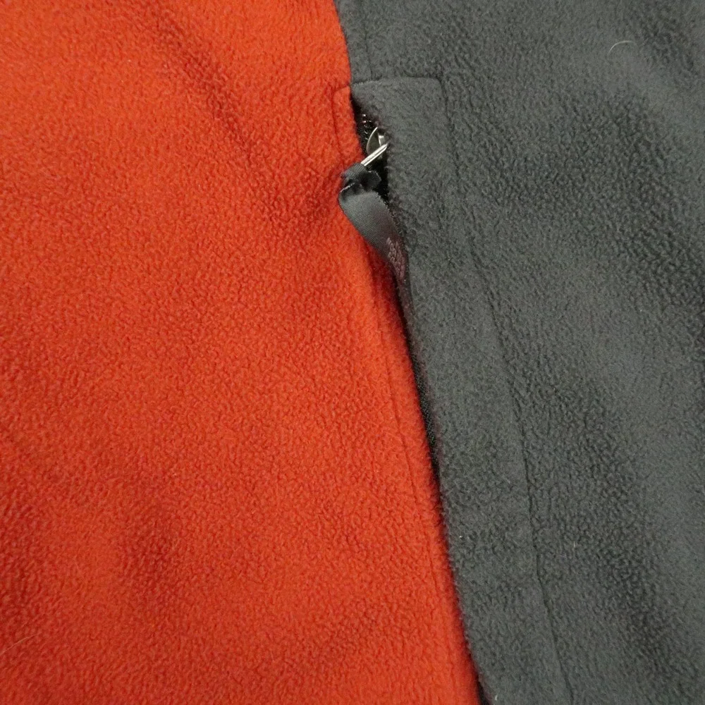 The North Face Jacket Mens XL Orange Gray Full Zip Colorblock Fleece Hiking